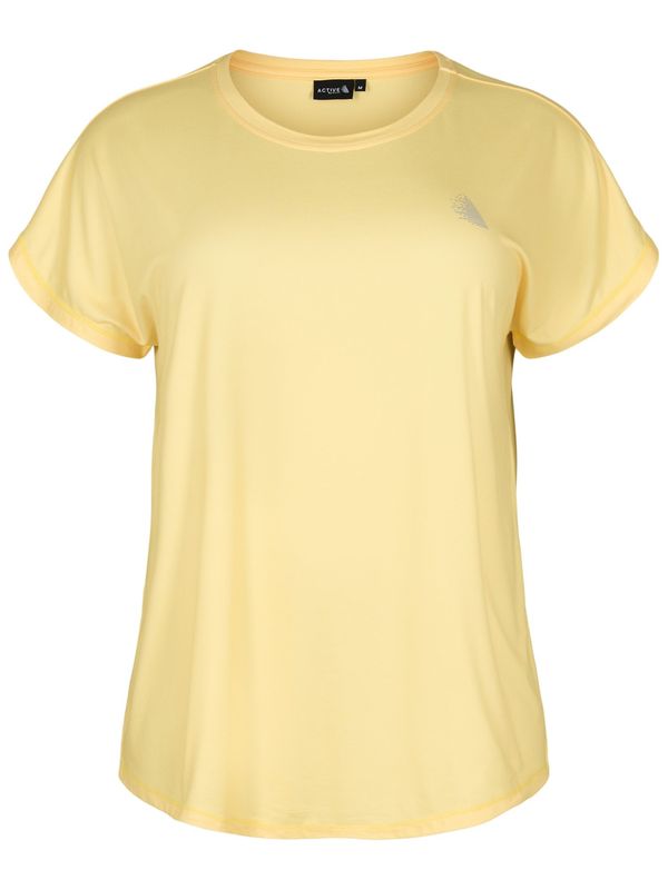 Active by Zizzi Active by Zizzi Функционална тениска 'Abasic'  лимон / сребърно