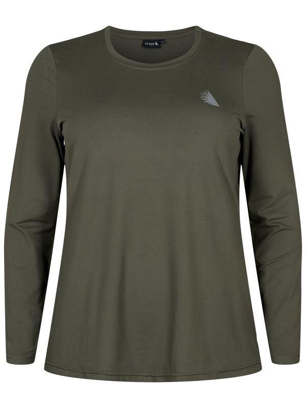 Active by Zizzi Active by Zizzi Функционална тениска 'ABASIC'  тъмносиво / каки