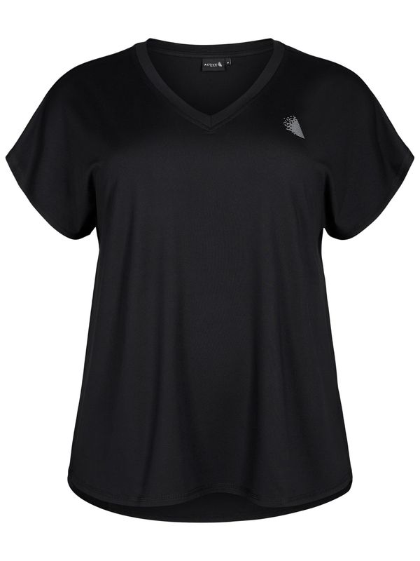 Active by Zizzi Active by Zizzi Тениска 'ABASIC'  черно / бяло