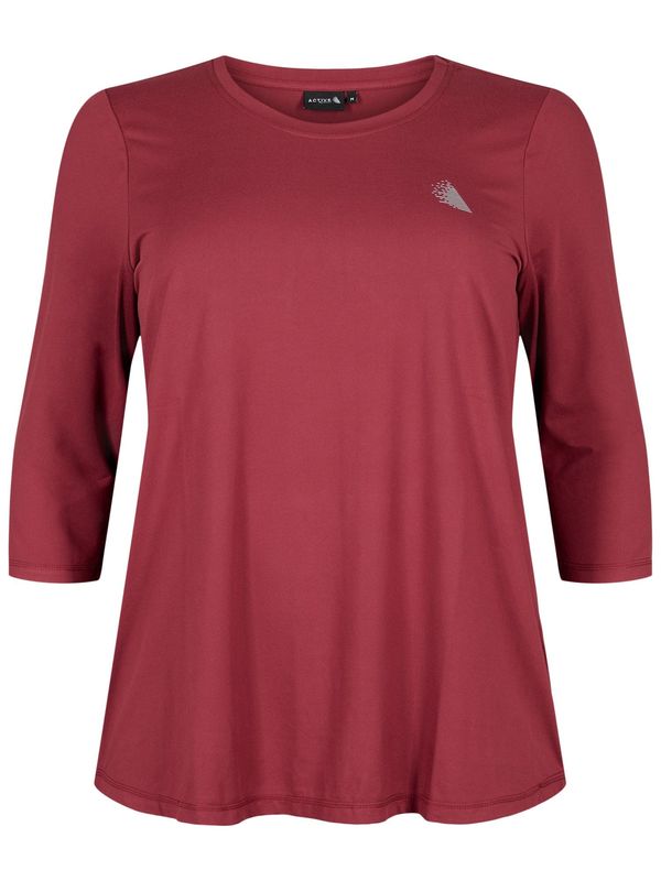 Active by Zizzi Active by Zizzi Тениска 'ABASIC ONE'  сребърно сиво / червено