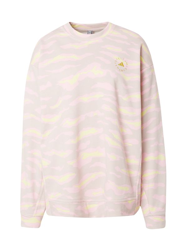 ADIDAS BY STELLA MCCARTNEY ADIDAS BY STELLA MCCARTNEY Спортен суитшърт с качулка 'Printed'  светлозелено / пепел от рози / светлорозово