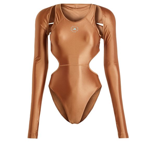 ADIDAS BY STELLA MCCARTNEY ADIDAS BY STELLA MCCARTNEY Спортно боди 'Leotard'  кафяво