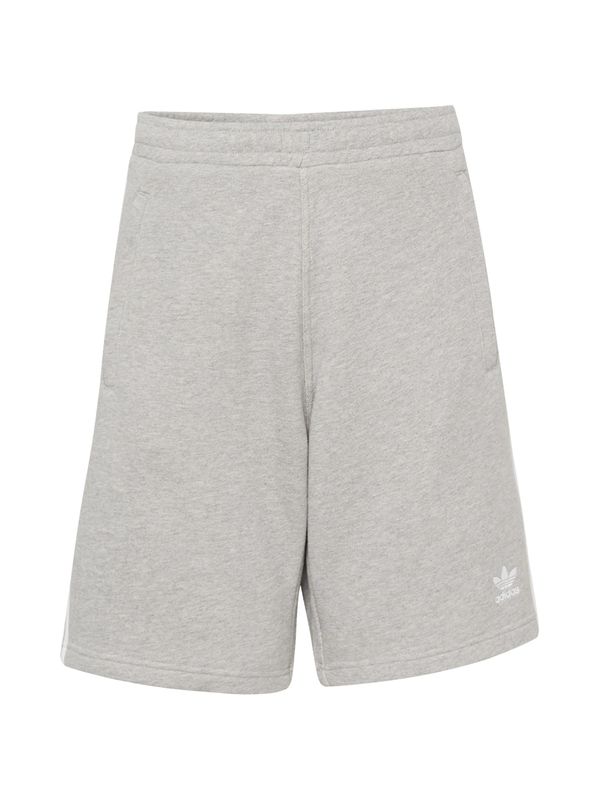 ADIDAS ORIGINALS ADIDAS ORIGINALS Панталон 'Adicolor Classics 3-Stripes'  сив меланж / бяло