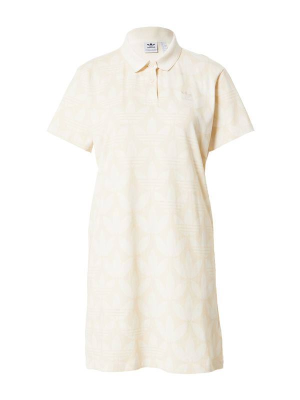 ADIDAS ORIGINALS ADIDAS ORIGINALS Рокля 'Trefoil Monogram'  бяло / естествено бяло