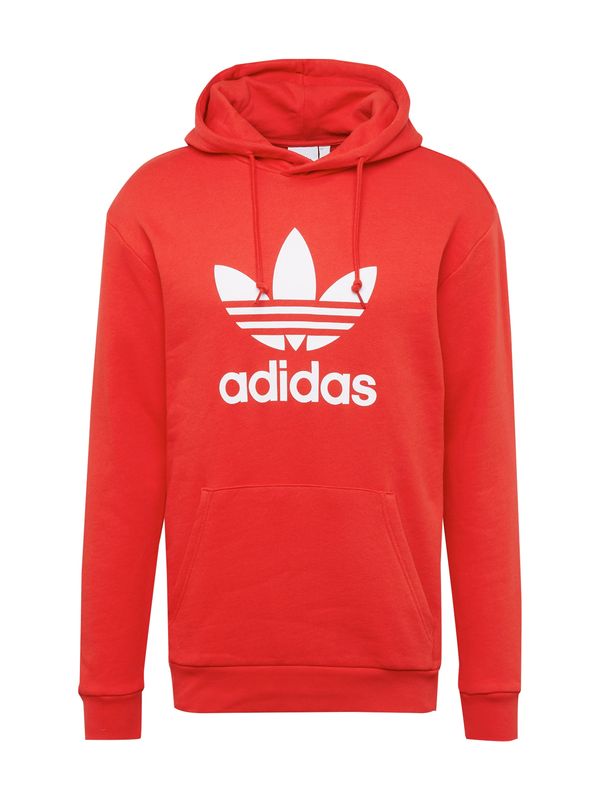 ADIDAS ORIGINALS ADIDAS ORIGINALS Суичър 'Adicolor Classics Trefoil'  червено / бяло