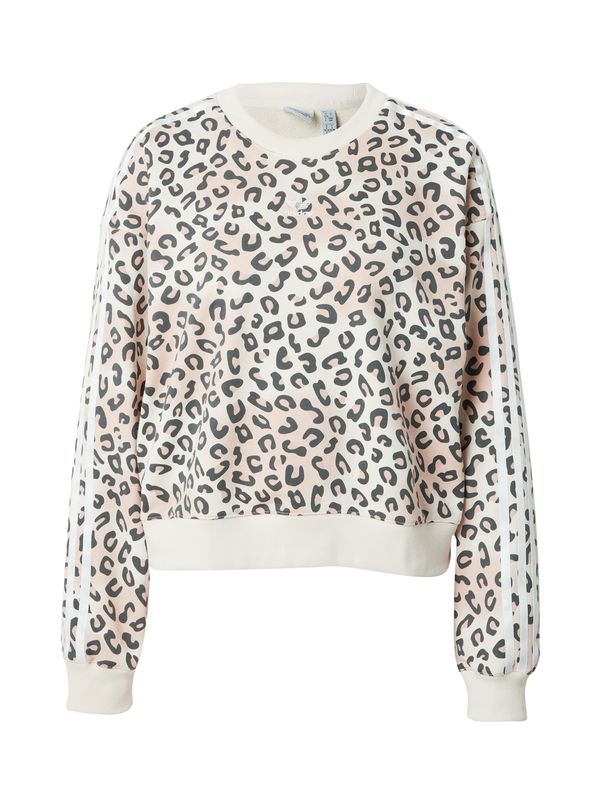 ADIDAS ORIGINALS ADIDAS ORIGINALS Суичър  графитено сиво / пудра / бяло / бял памук