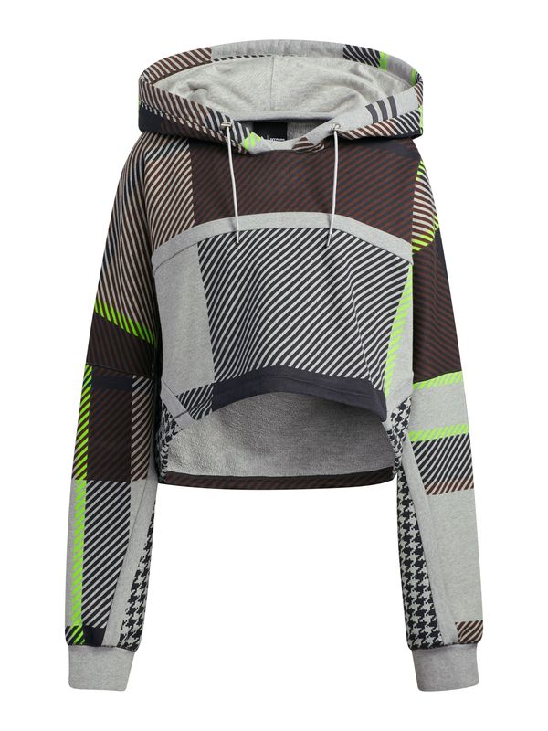 ADIDAS ORIGINALS ADIDAS ORIGINALS Суичър 'IVP SHRUG'  кафяво / сив меланж / неоново зелено / черно