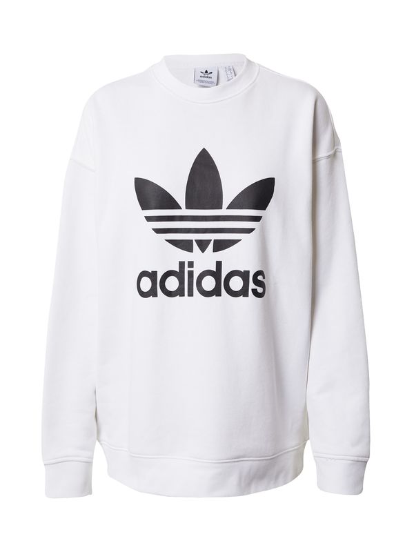 ADIDAS ORIGINALS ADIDAS ORIGINALS Суичър 'Trefoil Crew'  черно / бяло