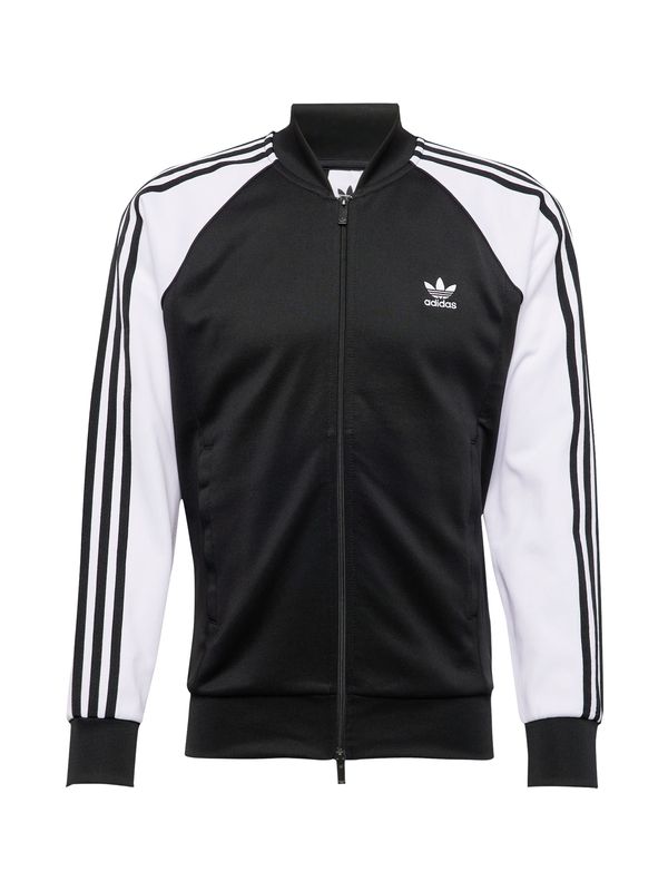 ADIDAS ORIGINALS ADIDAS ORIGINALS Суичъри с качулка 'Adicolor Classics SST'  черно / бяло