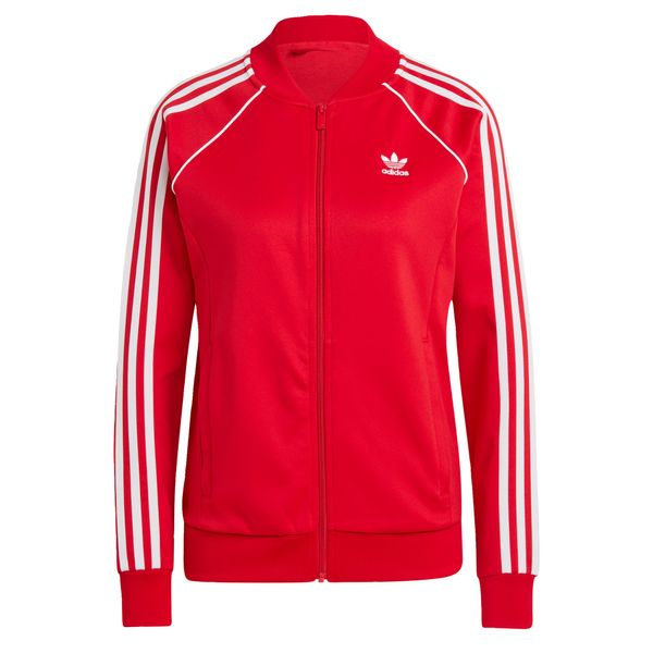 ADIDAS ORIGINALS ADIDAS ORIGINALS Суичъри с качулка 'Adicolor Classics SST'  червено / бяло