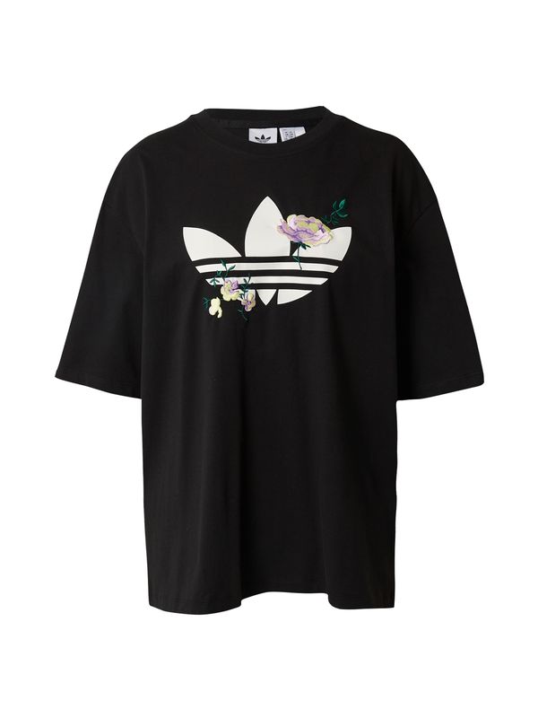 ADIDAS ORIGINALS ADIDAS ORIGINALS Свободна дамска риза 'FLOWER'  черно
