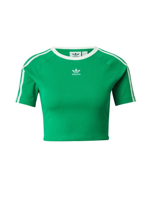 ADIDAS ORIGINALS ADIDAS ORIGINALS Тениска '3 Streifen'  зелено / бяло