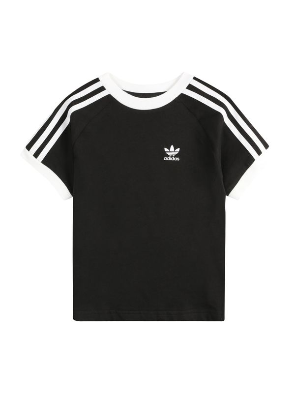 ADIDAS ORIGINALS ADIDAS ORIGINALS Тениска 'Adicolor 3-Stripes'  черно / бяло
