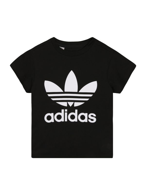 ADIDAS ORIGINALS ADIDAS ORIGINALS Тениска 'Adicolor Trefoil'  черно / бяло