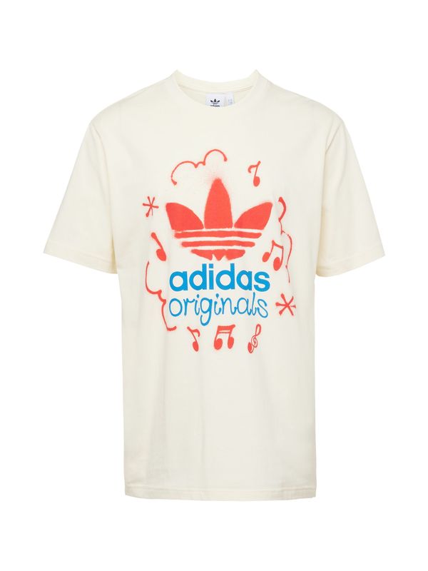 ADIDAS ORIGINALS ADIDAS ORIGINALS Тениска  лазурно синьо / червено / бял памук