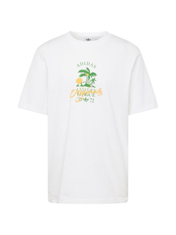 ADIDAS ORIGINALS ADIDAS ORIGINALS Тениска 'Leisure League'  зелено / оранжево / бяло