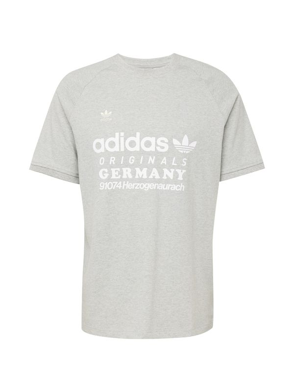 ADIDAS ORIGINALS ADIDAS ORIGINALS Тениска  сив меланж / бяло