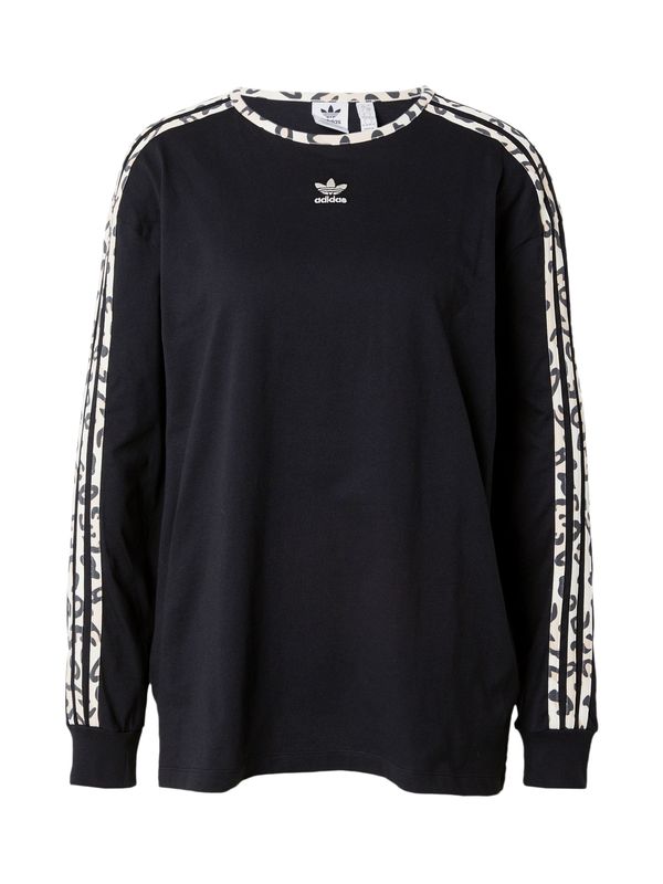 ADIDAS ORIGINALS ADIDAS ORIGINALS Тениска  светлобежово / антрацитно черно / черно / бяло