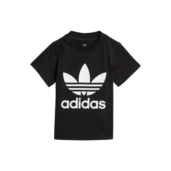 ADIDAS ORIGINALS ADIDAS ORIGINALS Тениска 'Trefoil'  черно / бяло