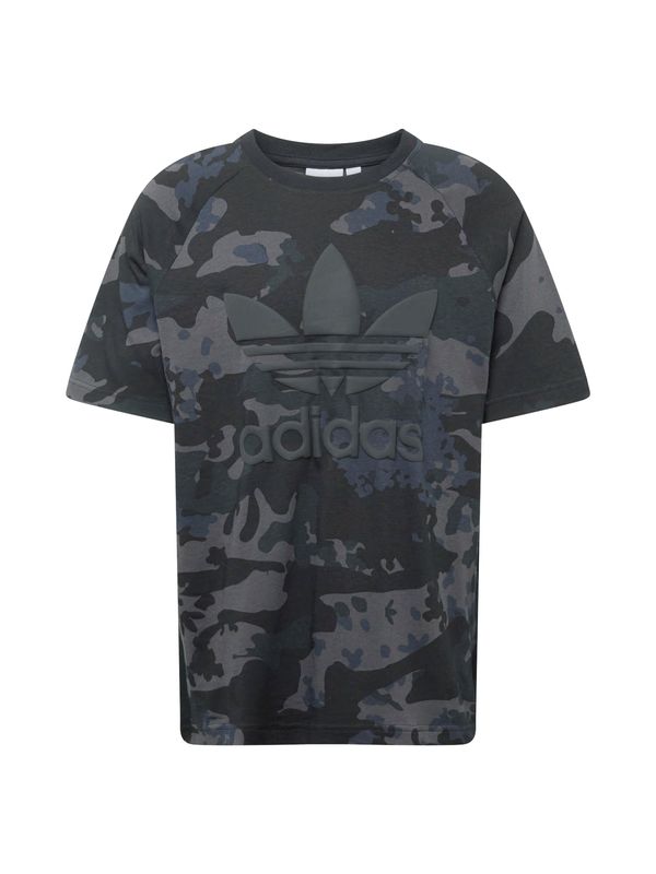 ADIDAS ORIGINALS ADIDAS ORIGINALS Тениска 'Trefoil'  сиво / лилав / черно