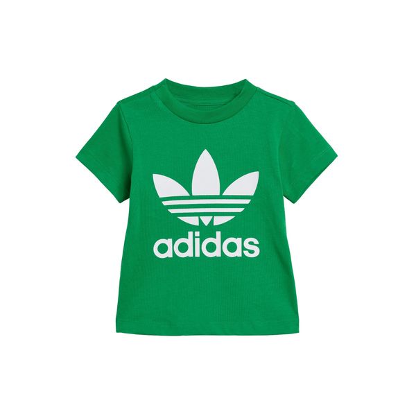 ADIDAS ORIGINALS ADIDAS ORIGINALS Тениска 'Trefoil'  зелено / бяло