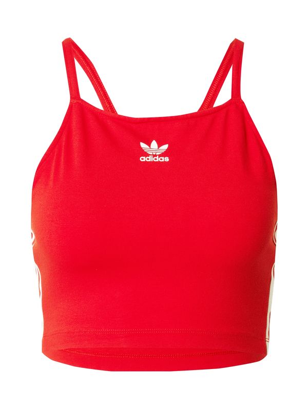 ADIDAS ORIGINALS ADIDAS ORIGINALS Топ 'Adicolor'  червено / бяло