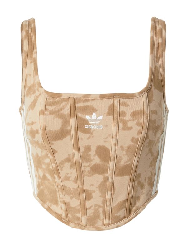 ADIDAS ORIGINALS ADIDAS ORIGINALS Топ  светлобежово / тъмнобежово / бяло