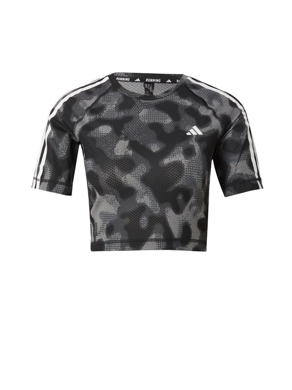 ADIDAS PERFORMANCE ADIDAS PERFORMANCE Функционална тениска 'Own the Run'  сиво / черно / бяло