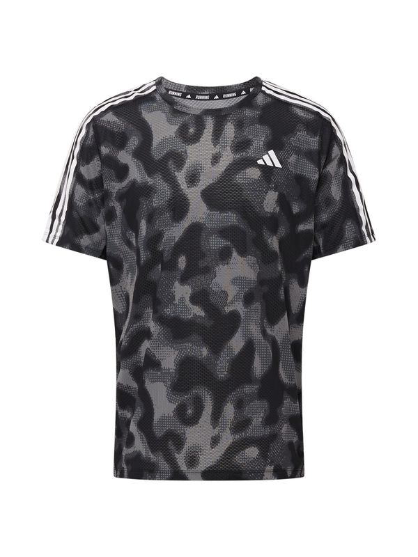 ADIDAS PERFORMANCE ADIDAS PERFORMANCE Функционална тениска 'Own the Run'  сиво / черно / бяло
