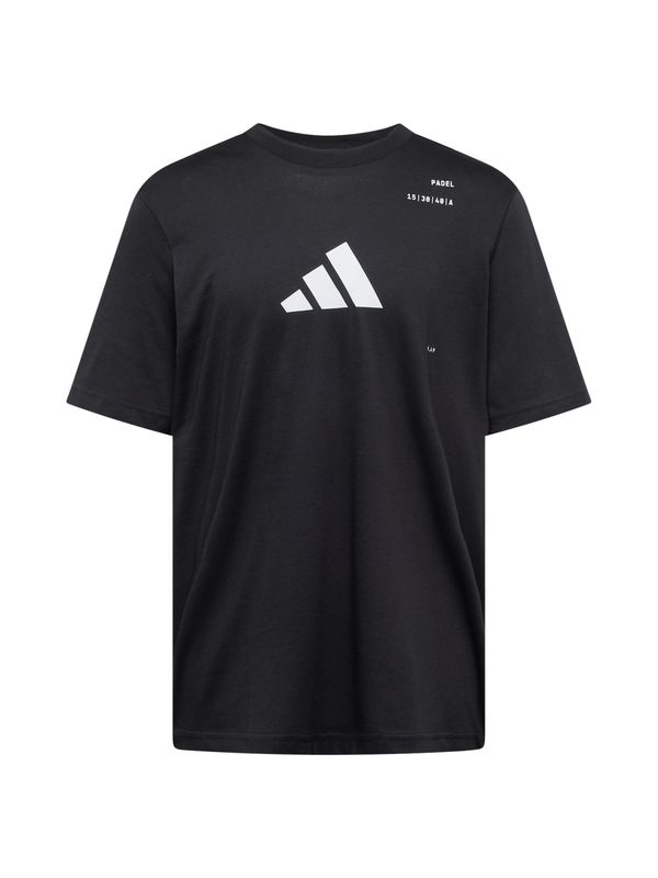 ADIDAS PERFORMANCE ADIDAS PERFORMANCE Функционална тениска 'PADEL CAT'  черно / бяло
