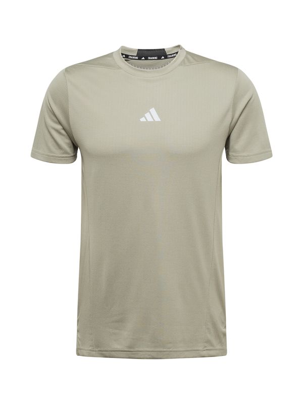 ADIDAS PERFORMANCE ADIDAS PERFORMANCE Функционална тениска  сиво-бежово / бяло