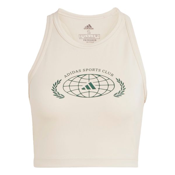 ADIDAS PERFORMANCE ADIDAS PERFORMANCE Функционална тениска 'Sports Club Graphic'  бежово / тъмнозелено