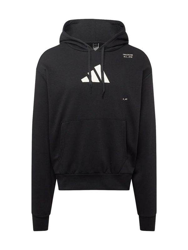 ADIDAS PERFORMANCE ADIDAS PERFORMANCE Спортен блузон 'All-gym Category Pump Cover'  черно / бяло