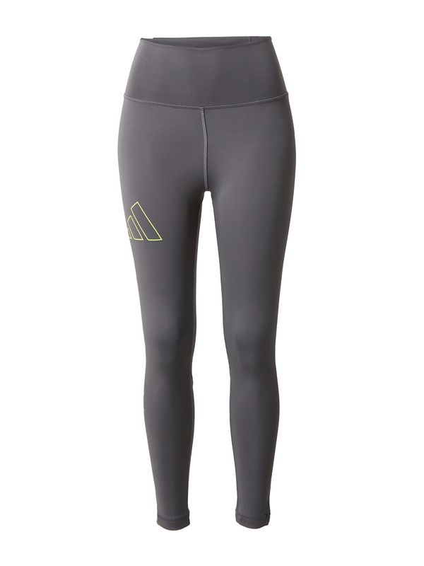 ADIDAS PERFORMANCE ADIDAS PERFORMANCE Спортен панталон 'Optime Hyperbright High-Rise'  жълто / тъмносиво