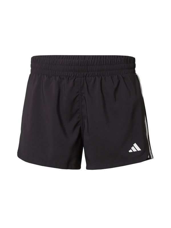 ADIDAS PERFORMANCE ADIDAS PERFORMANCE Спортен панталон 'Pacer 3 Stripes Mid Rise'  черно / бяло