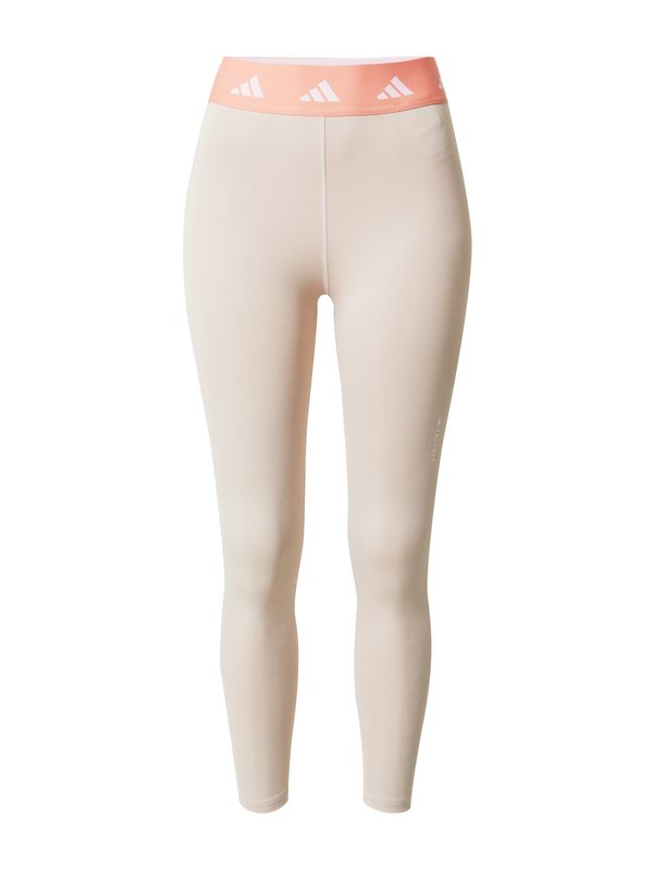 ADIDAS PERFORMANCE ADIDAS PERFORMANCE Спортен панталон 'Techfit'  бежово / праскова / бяло
