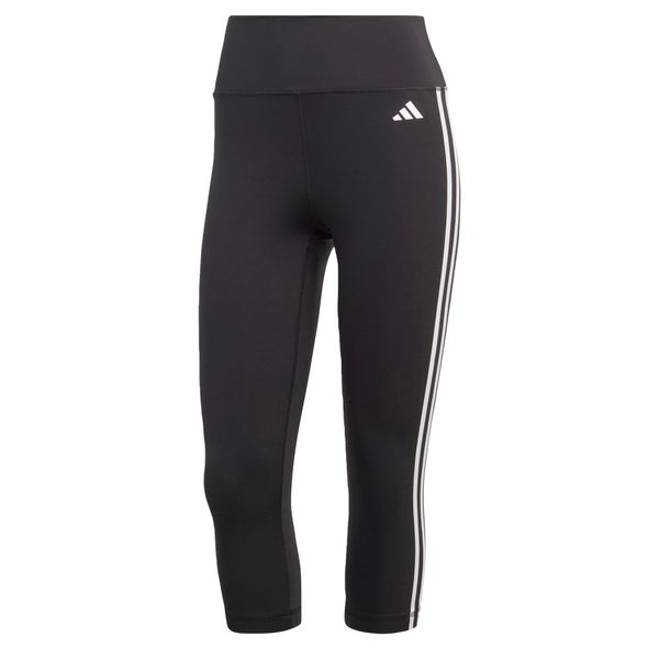 ADIDAS PERFORMANCE ADIDAS PERFORMANCE Спортен панталон 'Train Essentials 3-Stripes High-Waisted 3/4'  черно / бяло