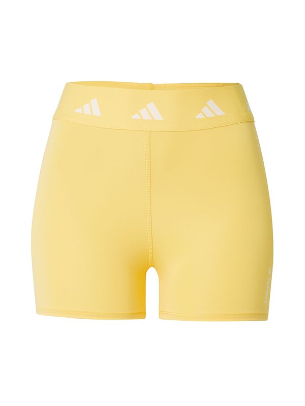 ADIDAS PERFORMANCE ADIDAS PERFORMANCE Спортен панталон  жълто / бяло