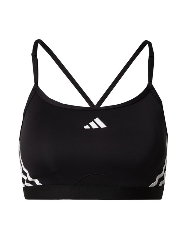 ADIDAS PERFORMANCE ADIDAS PERFORMANCE Спортен сутиен 'AERCT LS 3S BRA'  черно / бяло