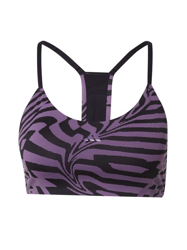 ADIDAS PERFORMANCE ADIDAS PERFORMANCE Спортен сутиен 'Aeroimpact Light-Support Jacquard 3-Stripes'  светлолилаво / черно