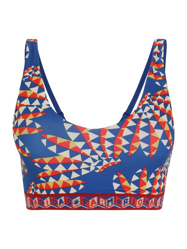 ADIDAS PERFORMANCE ADIDAS PERFORMANCE Спортен сутиен 'FARM'  синьо / лимоненожълто / ярко червено / естествено бяло