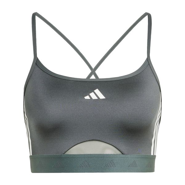 ADIDAS PERFORMANCE ADIDAS PERFORMANCE Спортен сутиен 'Hyperglam'  тъмнозелено / бяло