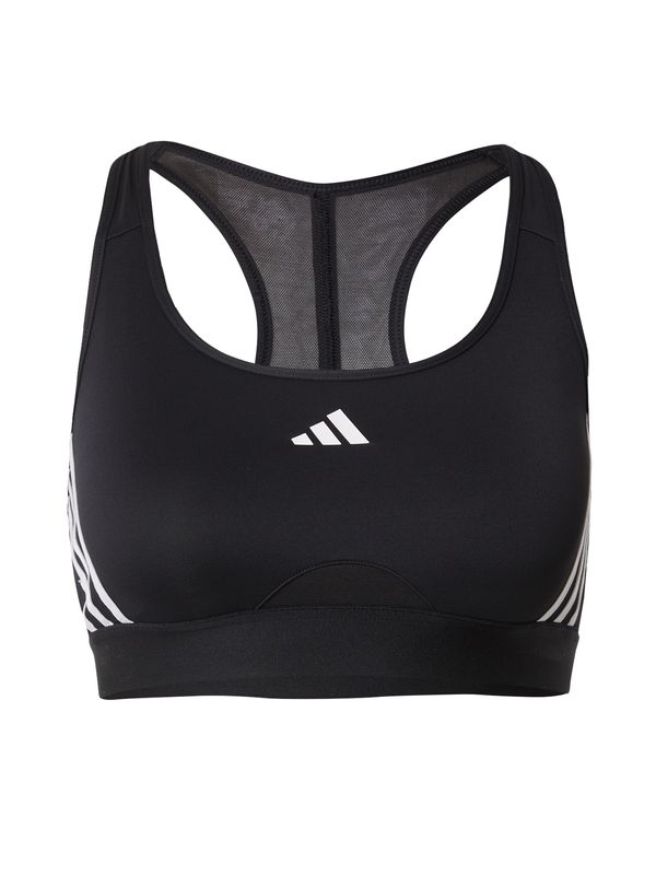 ADIDAS PERFORMANCE ADIDAS PERFORMANCE Спортен сутиен 'Powerreact'  черно / бяло