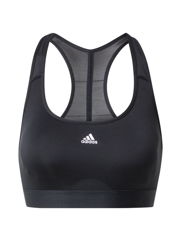 ADIDAS PERFORMANCE ADIDAS PERFORMANCE Спортен сутиен 'Powerreact'  черно / бяло