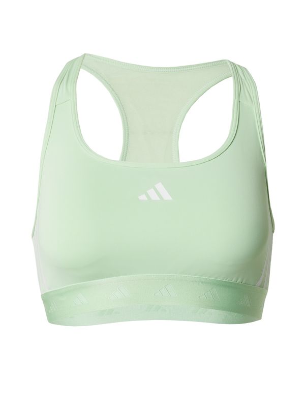 ADIDAS PERFORMANCE ADIDAS PERFORMANCE Спортен сутиен 'Powerreact Hyperglam'  пастелно зелено / бяло
