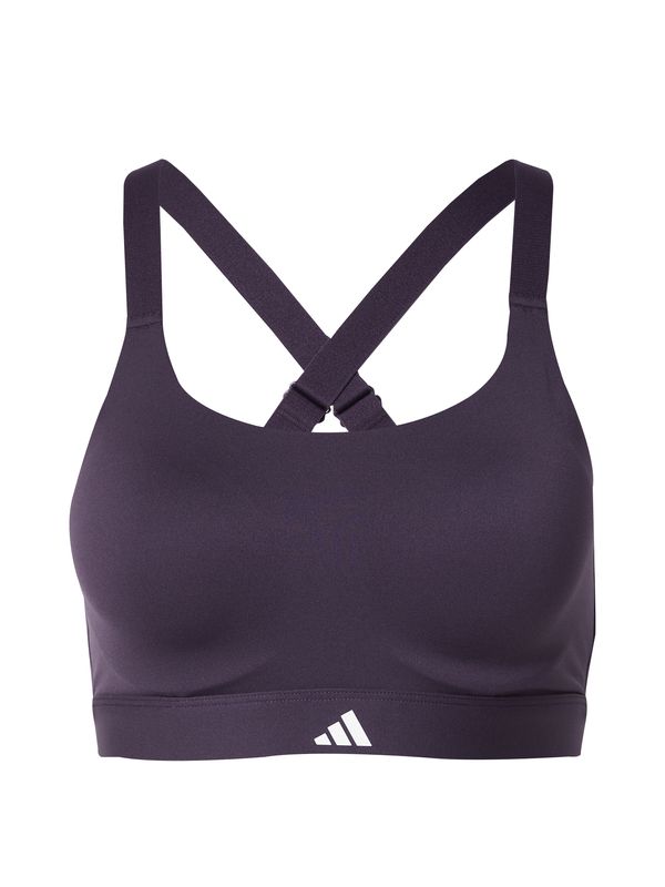 ADIDAS PERFORMANCE ADIDAS PERFORMANCE Спортен сутиен 'TLRD Impact Luxe'  патладжан / бяло