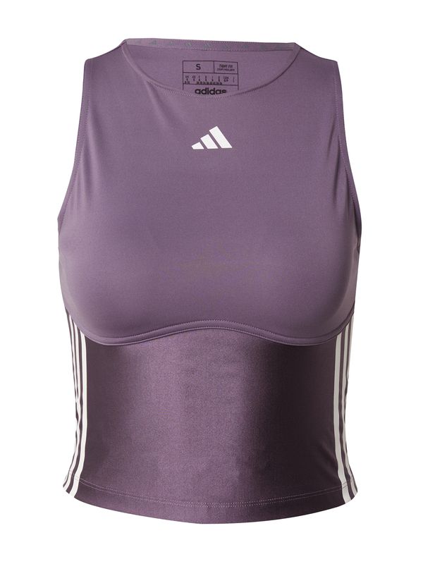 ADIDAS PERFORMANCE ADIDAS PERFORMANCE Спортен топ 'Hyperglam'  къпина / бяло