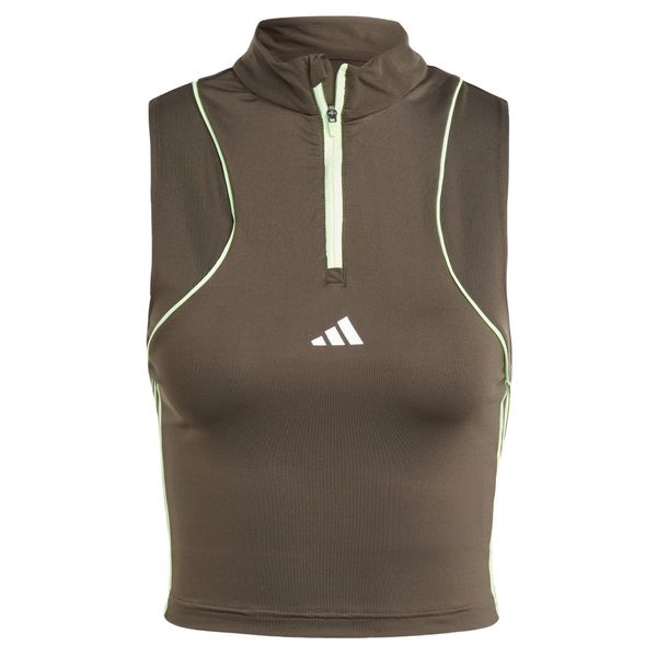 ADIDAS PERFORMANCE ADIDAS PERFORMANCE Спортен топ 'Hyperglam'  маслина / неоново зелено