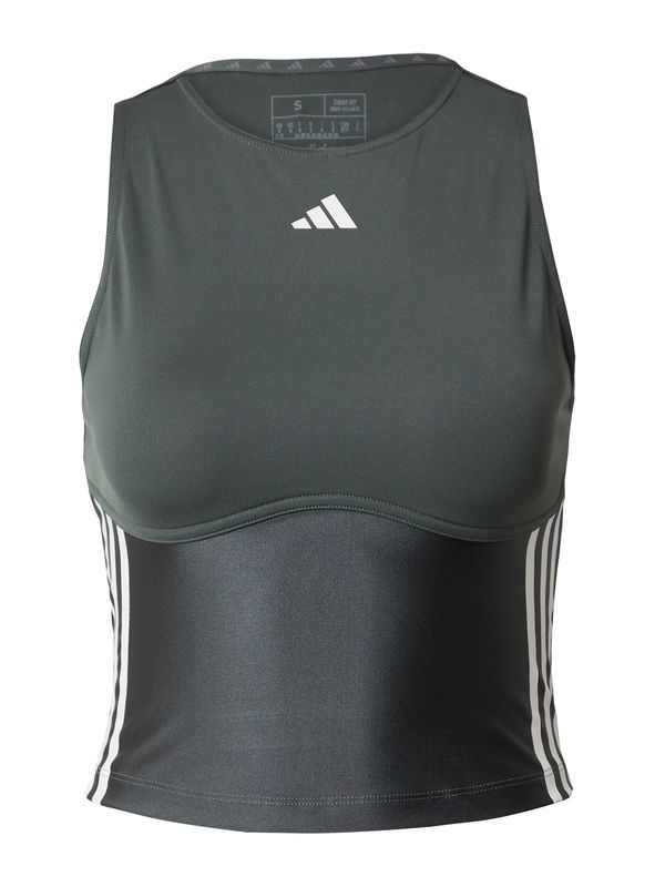 ADIDAS PERFORMANCE ADIDAS PERFORMANCE Спортен топ 'Hyperglam Shine'  елхово зелено / бяло