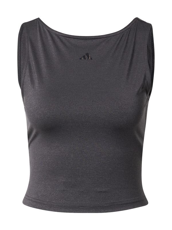 ADIDAS PERFORMANCE ADIDAS PERFORMANCE Спортен топ 'Studio '  черно / черен меланж